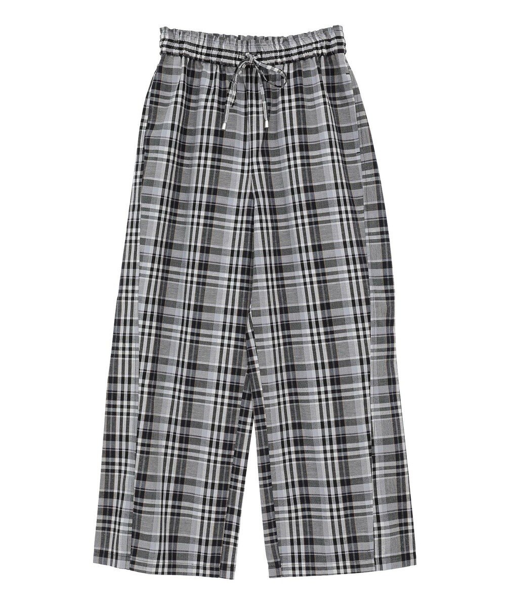 Green Parks 綿麻混イージーワイドパンツ 