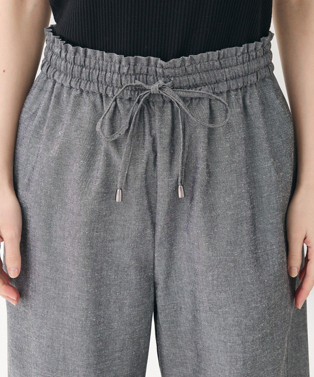 Green Parks 綿麻混イージーワイドパンツ 