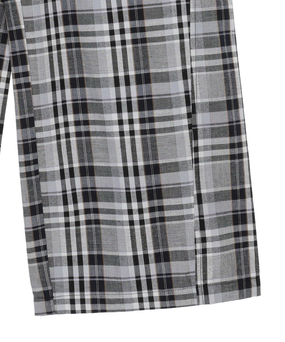 Green Parks 綿麻混イージーワイドパンツ 