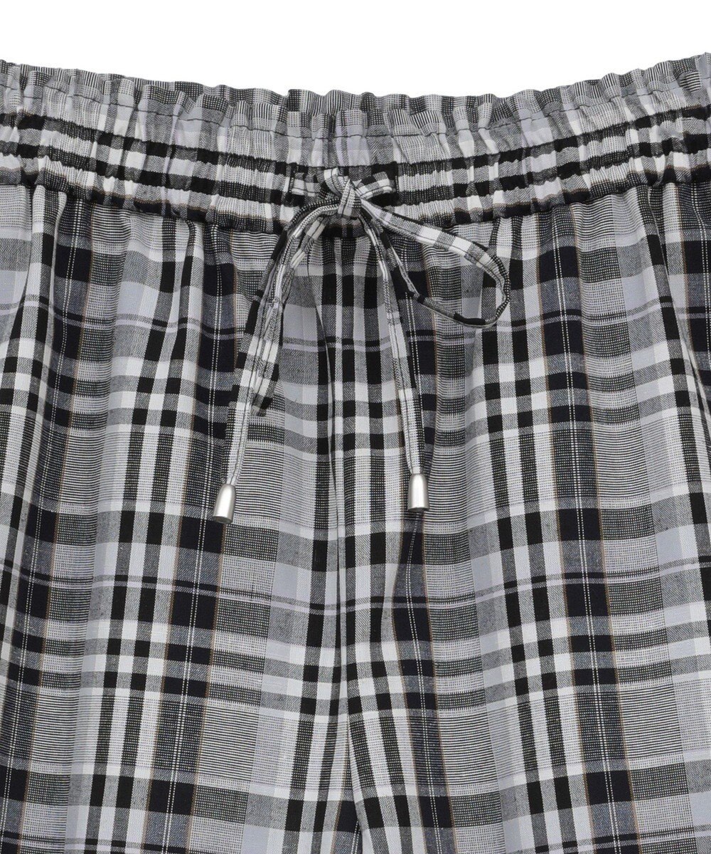 Green Parks 綿麻混イージーワイドパンツ 