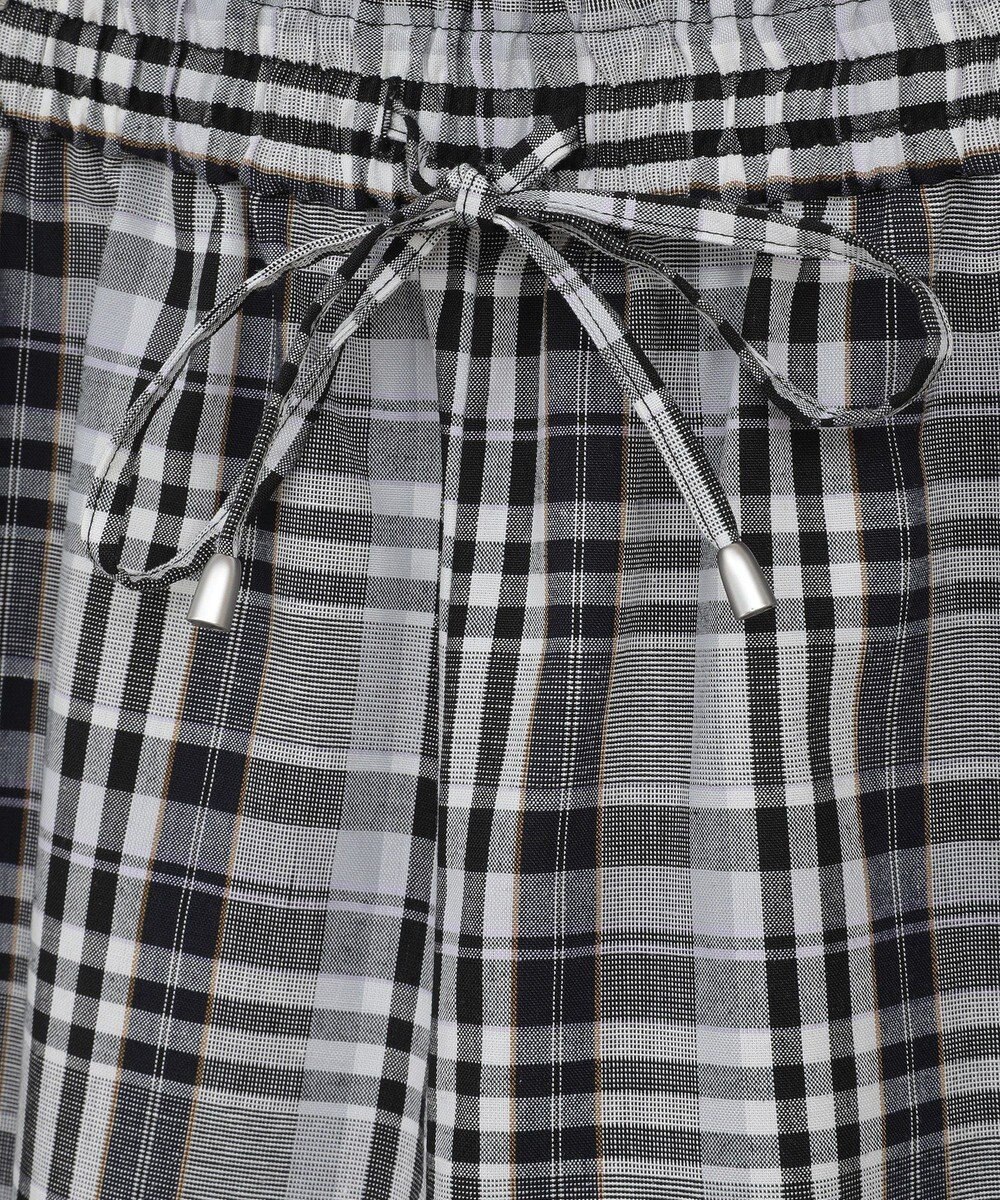 Green Parks 綿麻混イージーワイドパンツ 