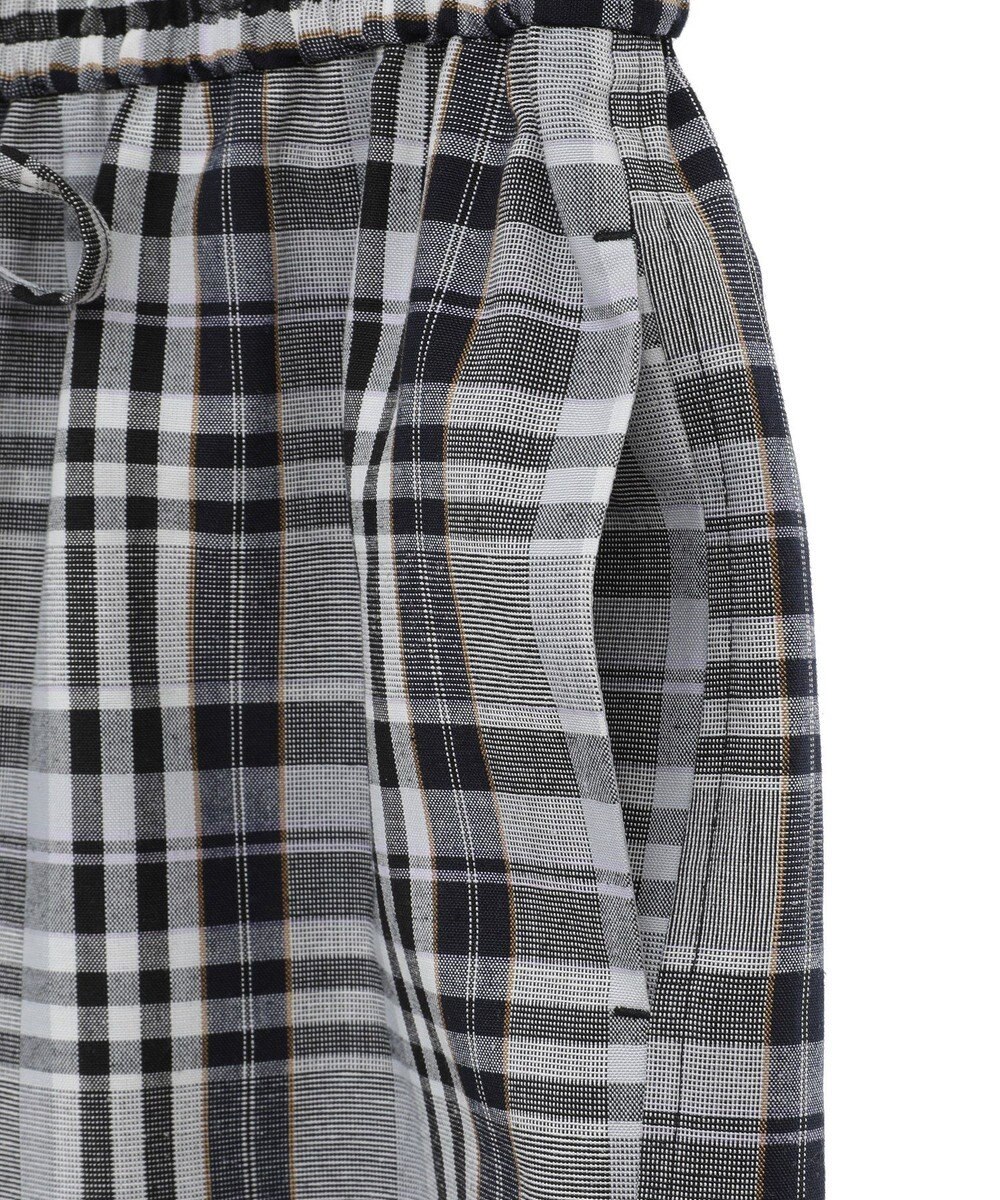 Green Parks 綿麻混イージーワイドパンツ 