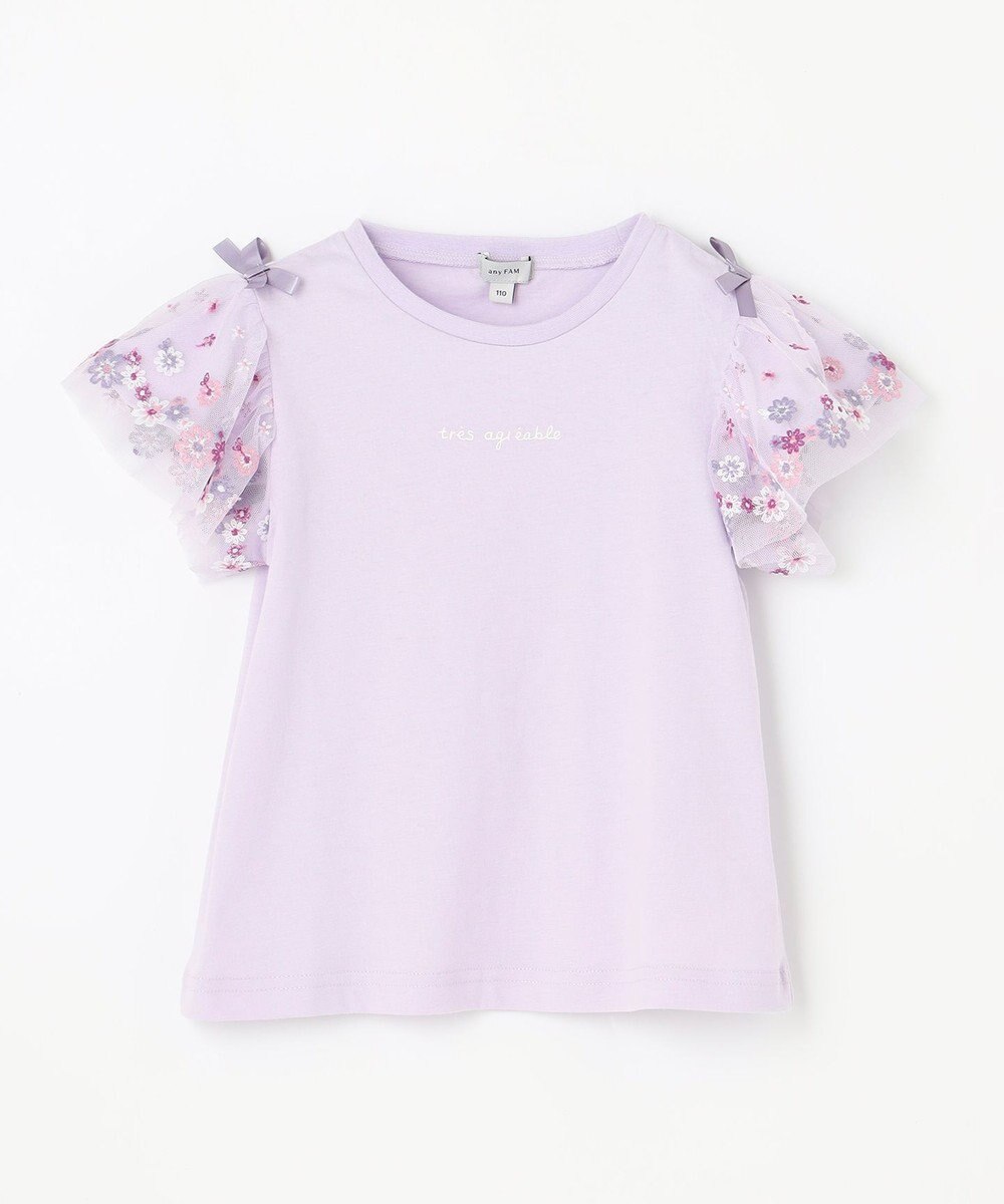 ANY KIDS フラワーチュール半袖Tシャツ 