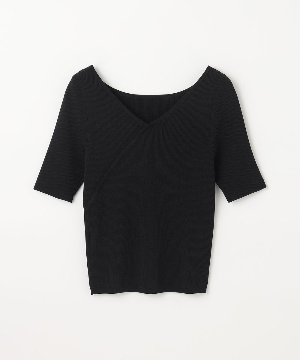 GRACE CONTINENTAL リブカシュクールニットトップ 