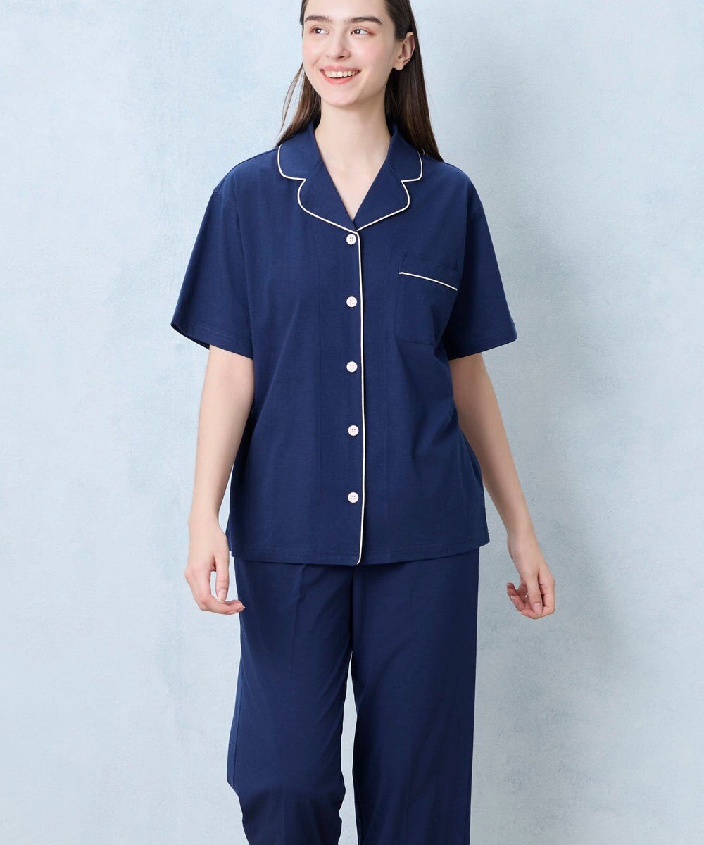 une nana cool 【綿100％】40ハイゲージ天竺半袖パジャマ MADE WITH LIBERTY FABRIC 