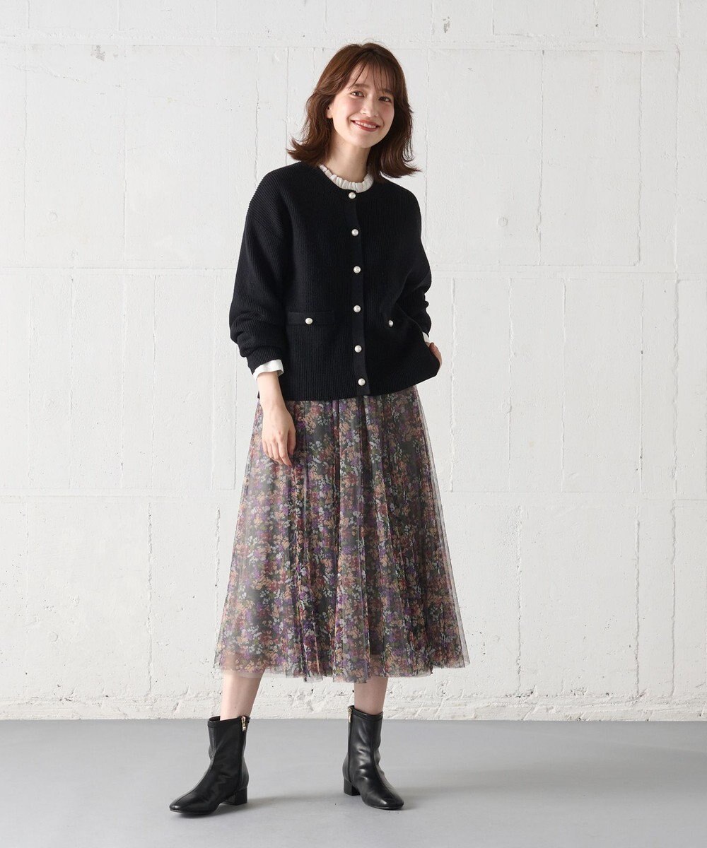 ANY 【手洗い可】パールカーディガン 