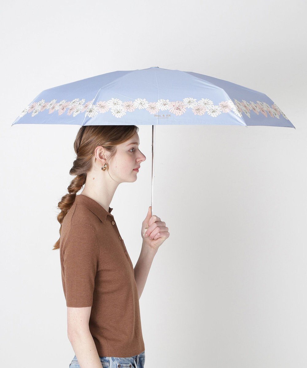 MOONBAT 【WEB限定/遮光率100%】晴雨兼用折りたたみ日傘 ポール&ジョー(PAUL & JOE ACCESSOIRES)クリザンテーム/バイカラー 雨の日OK 遮熱 簡単開閉 UV 晴雨兼用 