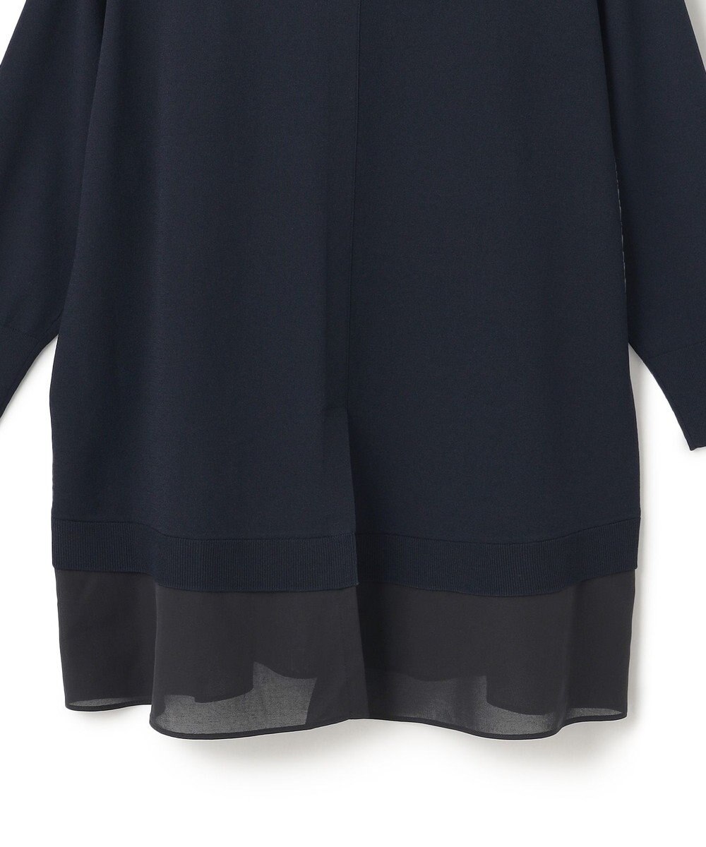 23区 L 【洗える】レーヨンポリエステルストレッチ シャツコンビ ニット 