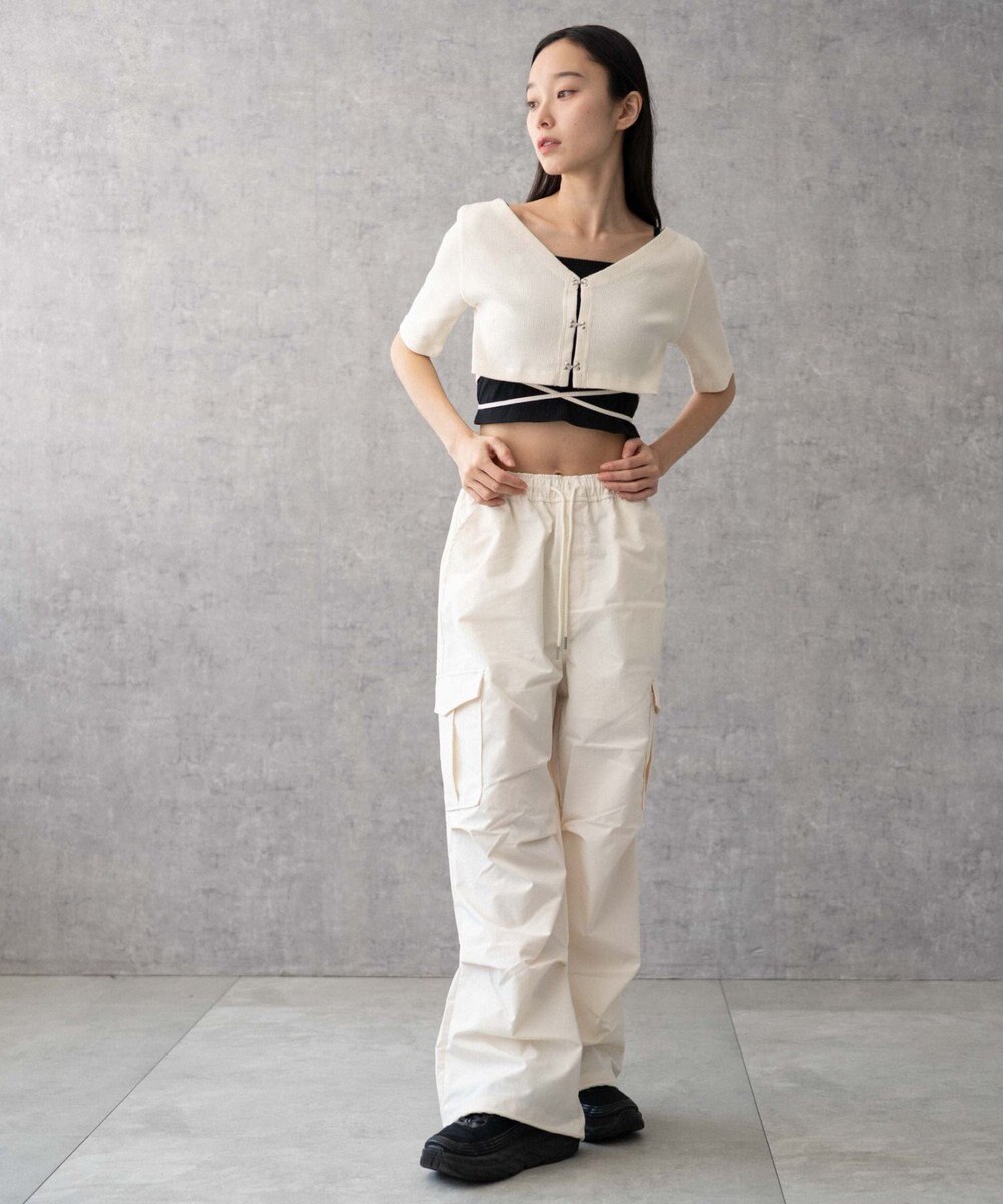 WEGO 【ウエストゴム】イージーパラシュートカーゴパンツ 