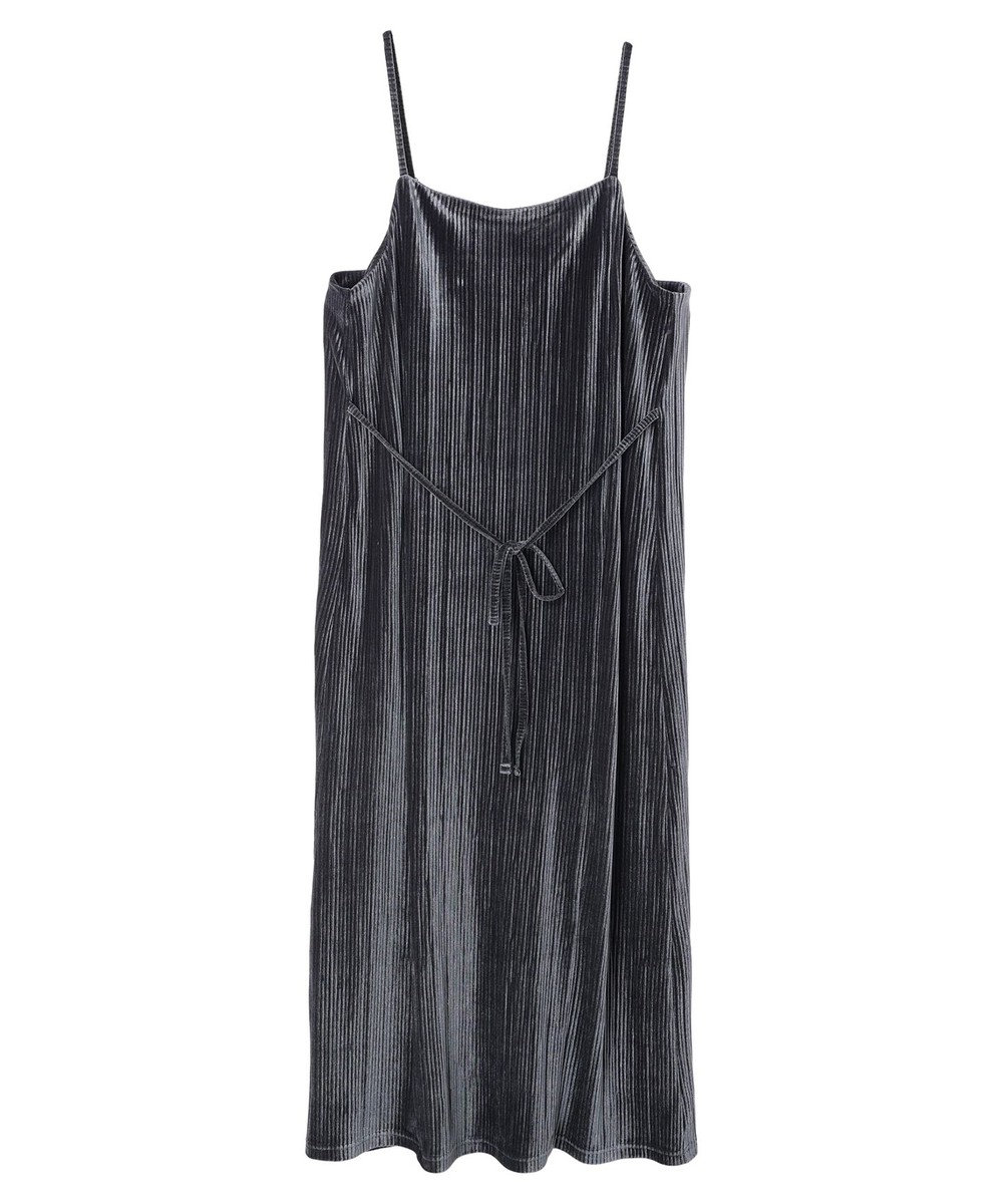 earth music&ecology ベロアプリーツキャミワンピース 