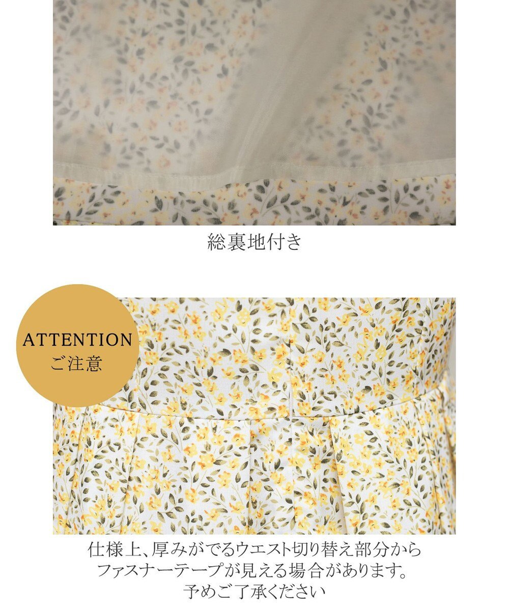 Tiaclasse 【洗える】大人華やかなノースリーブ花柄ワンピース 