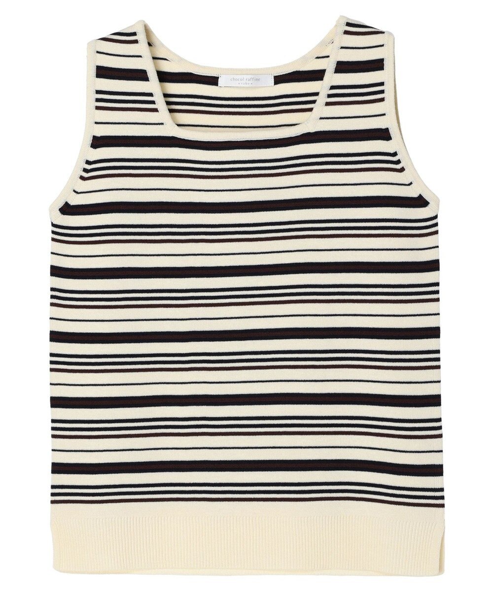 Green Parks スクエアネックニットタンクトップ 