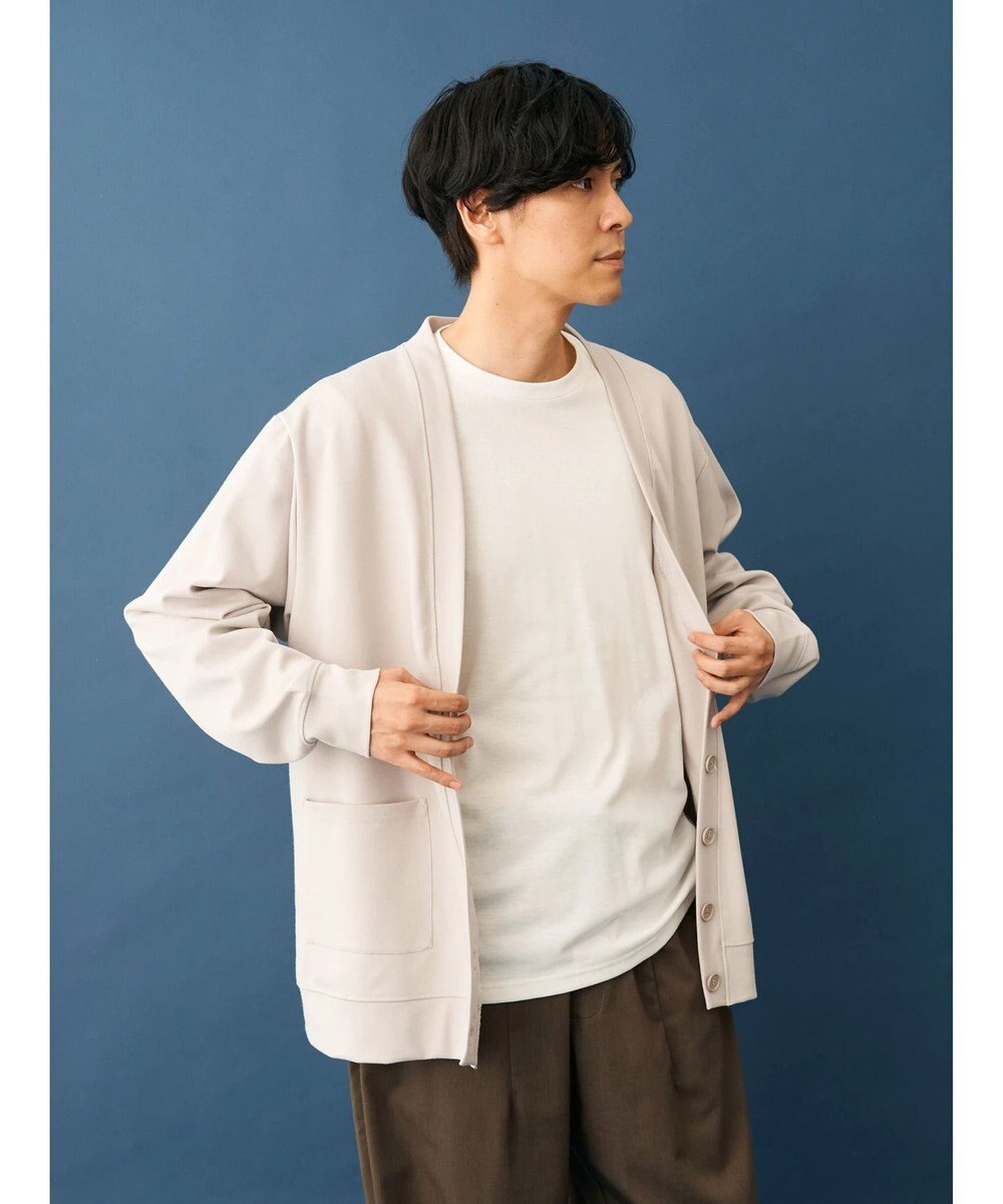 CRAFT STANDARD BOUTIQUE 強撚ポンチカーディガン＋Ｌ／Ｓ　ＴＥＥーＳＥＴ 