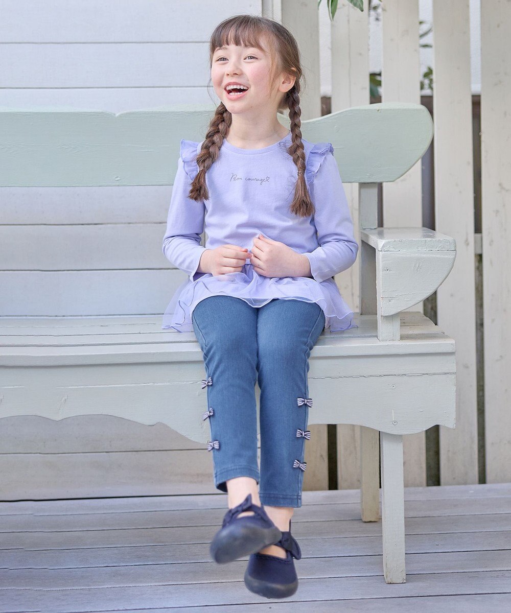 ANY KIDS カット デニム パンツ 