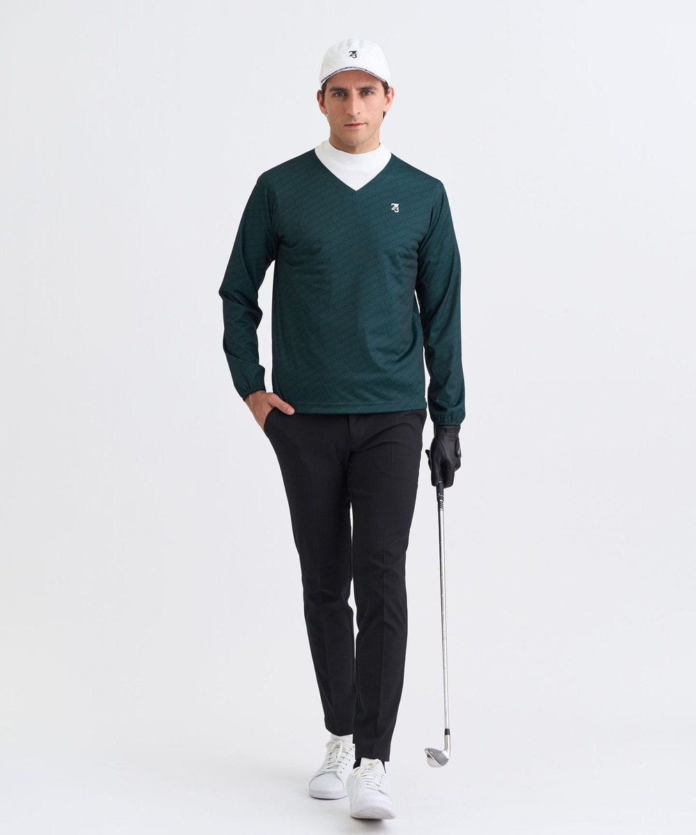 23区GOLF 【MEN】エアリージャージストレッチプルオーバー フェイクレイヤード 