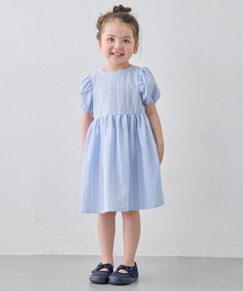 ANY KIDS 【洗濯機可能】サッカー ストライプワンピース 