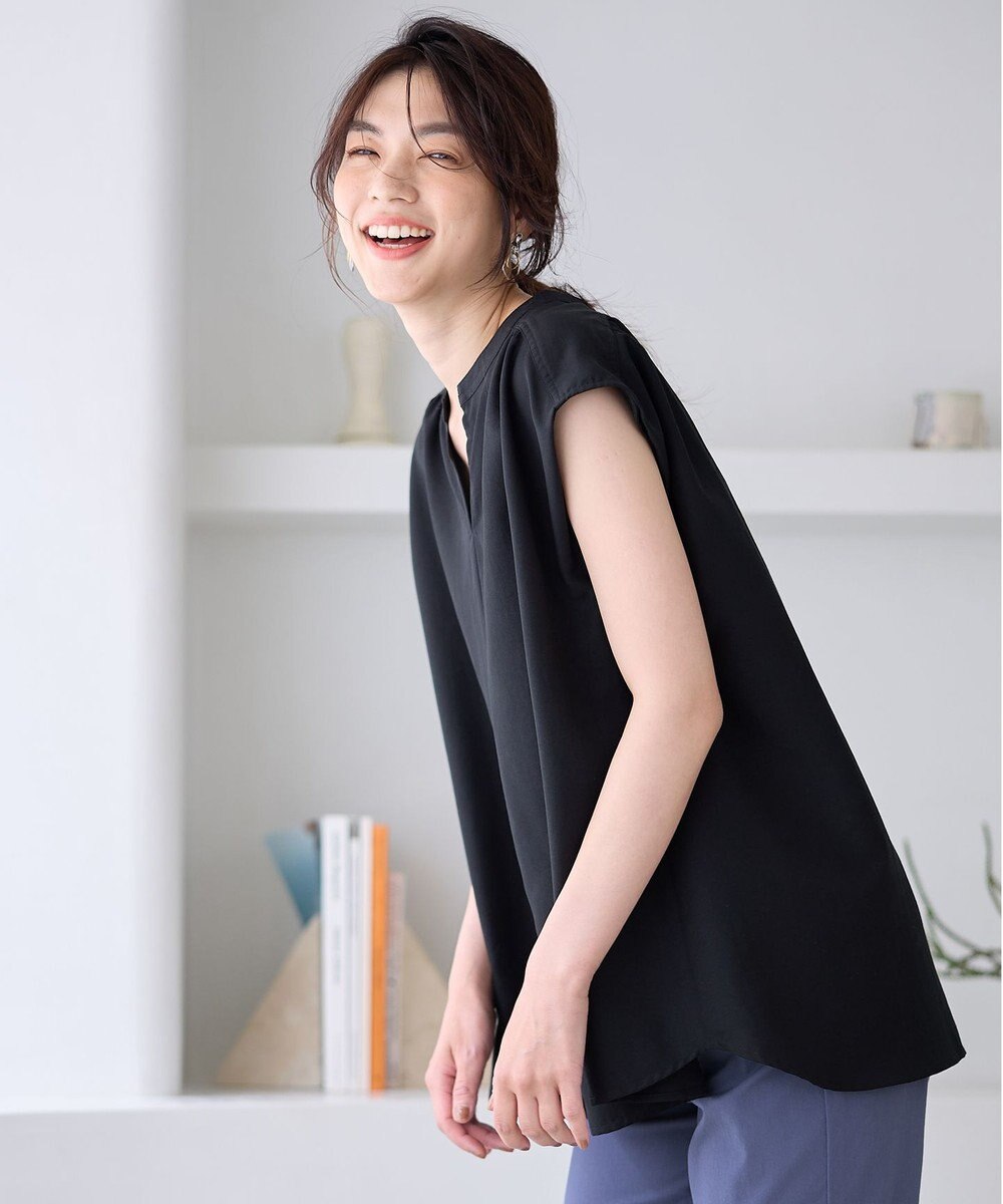 ANY ギャザーショートスリーブブラウス 