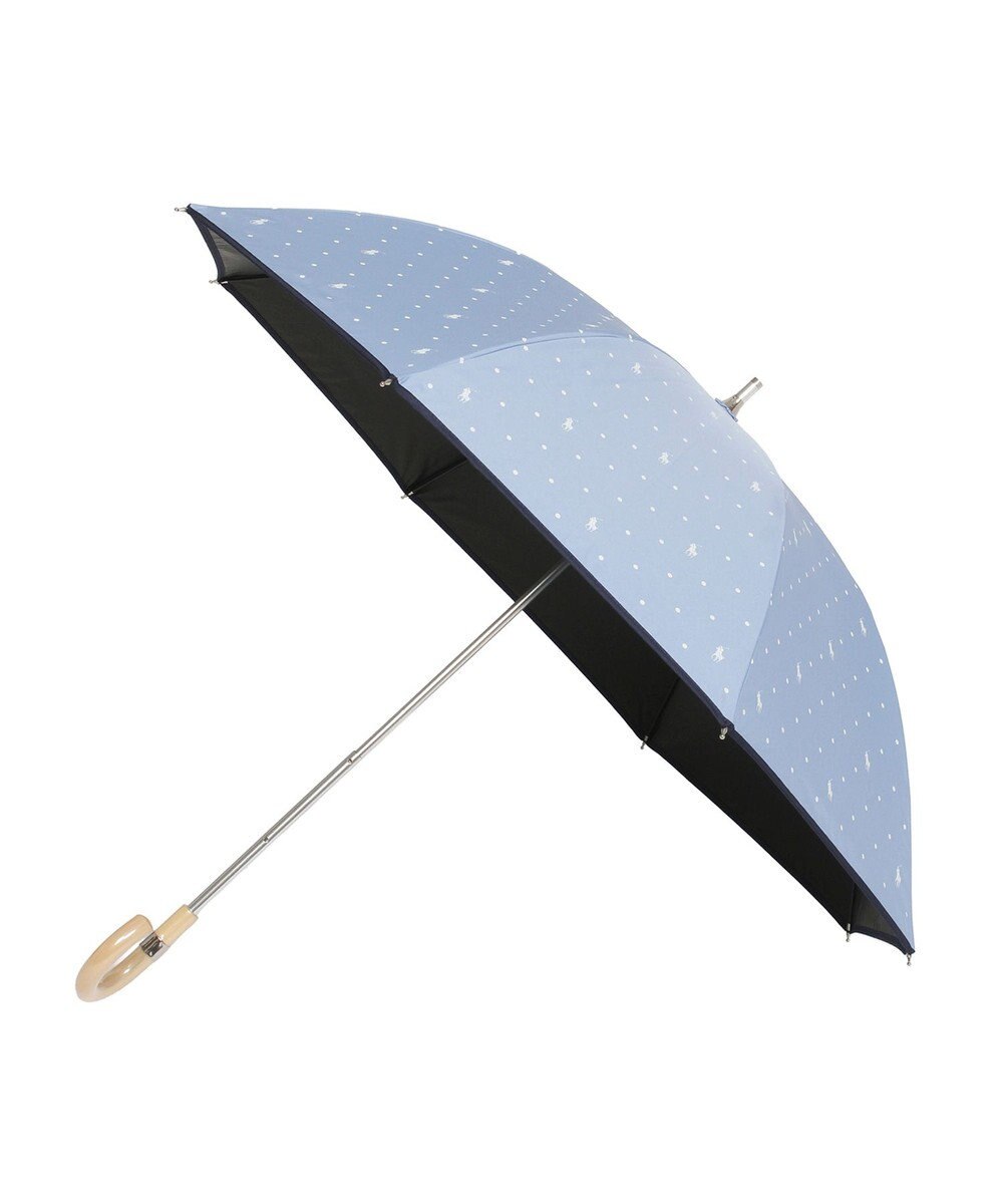 MOONBAT POLO RALPH LAUREN（ポロ ラルフローレン）晴雨兼用日傘 ドット 長傘 遮光率100％ 遮熱 UV 