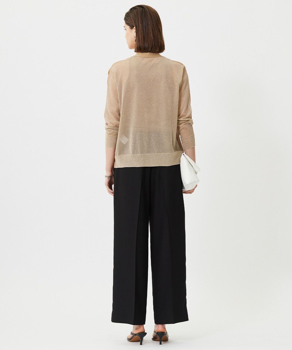 ICB L 【洗える】 マーセライズコットンシアー カーディガン 