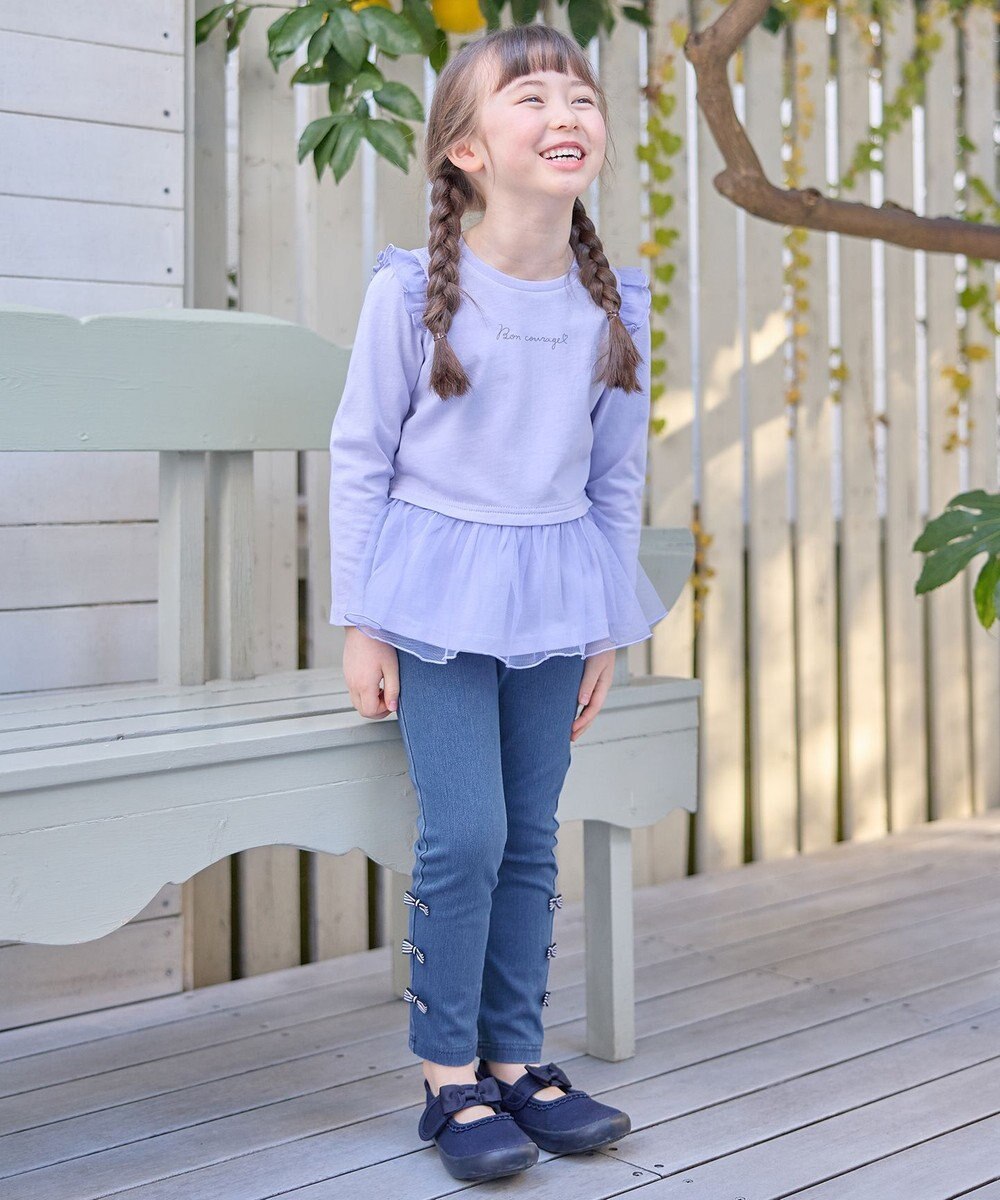 ANY KIDS カット デニム パンツ 