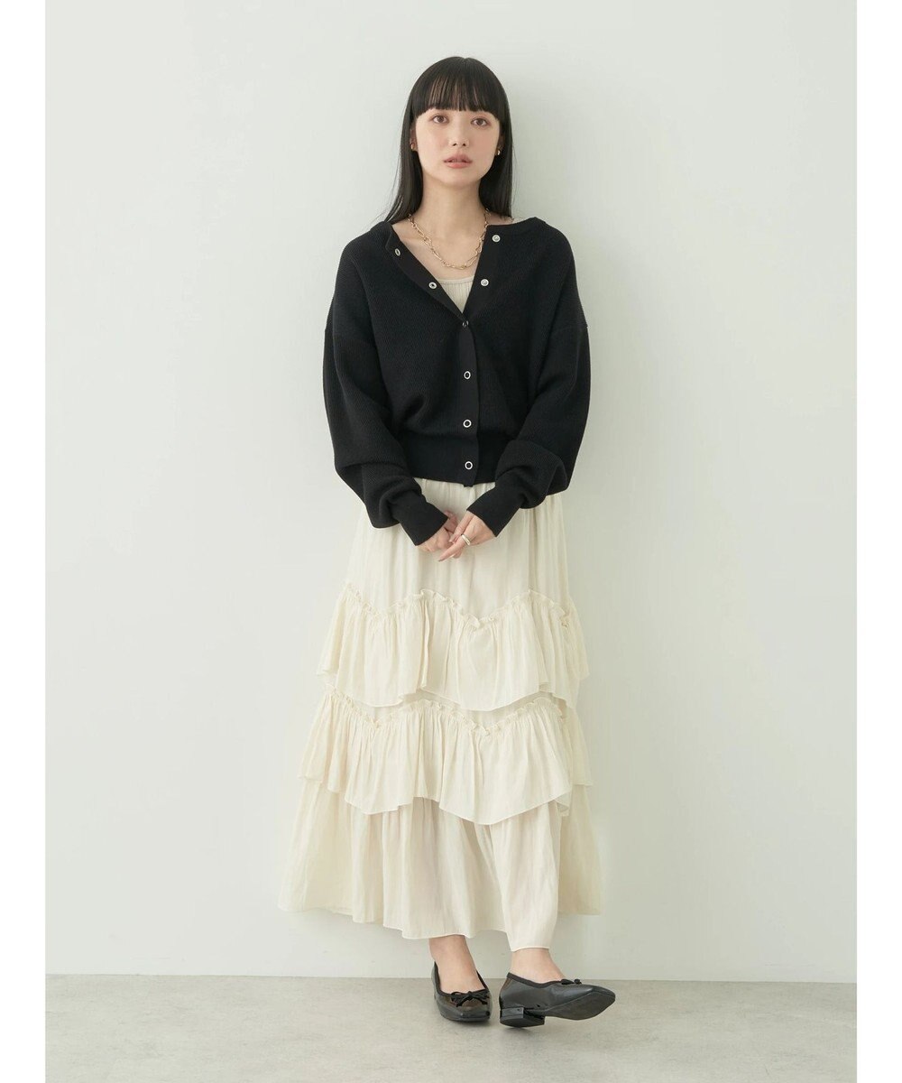 earth music&ecology ランダムティアードボリュームスカート 