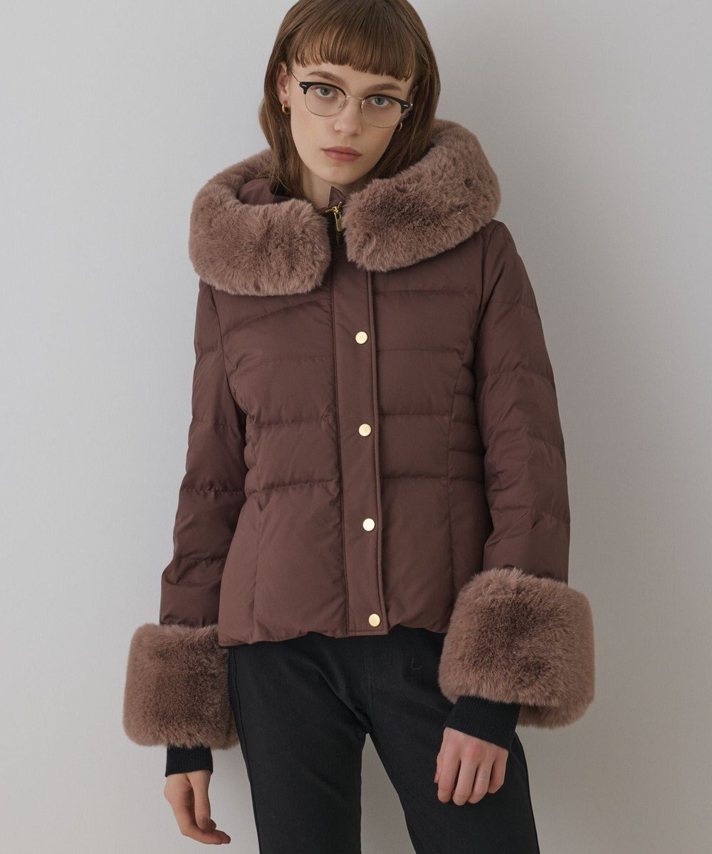 GRACE CONTINENTAL エコファーショートダウンジャケット 