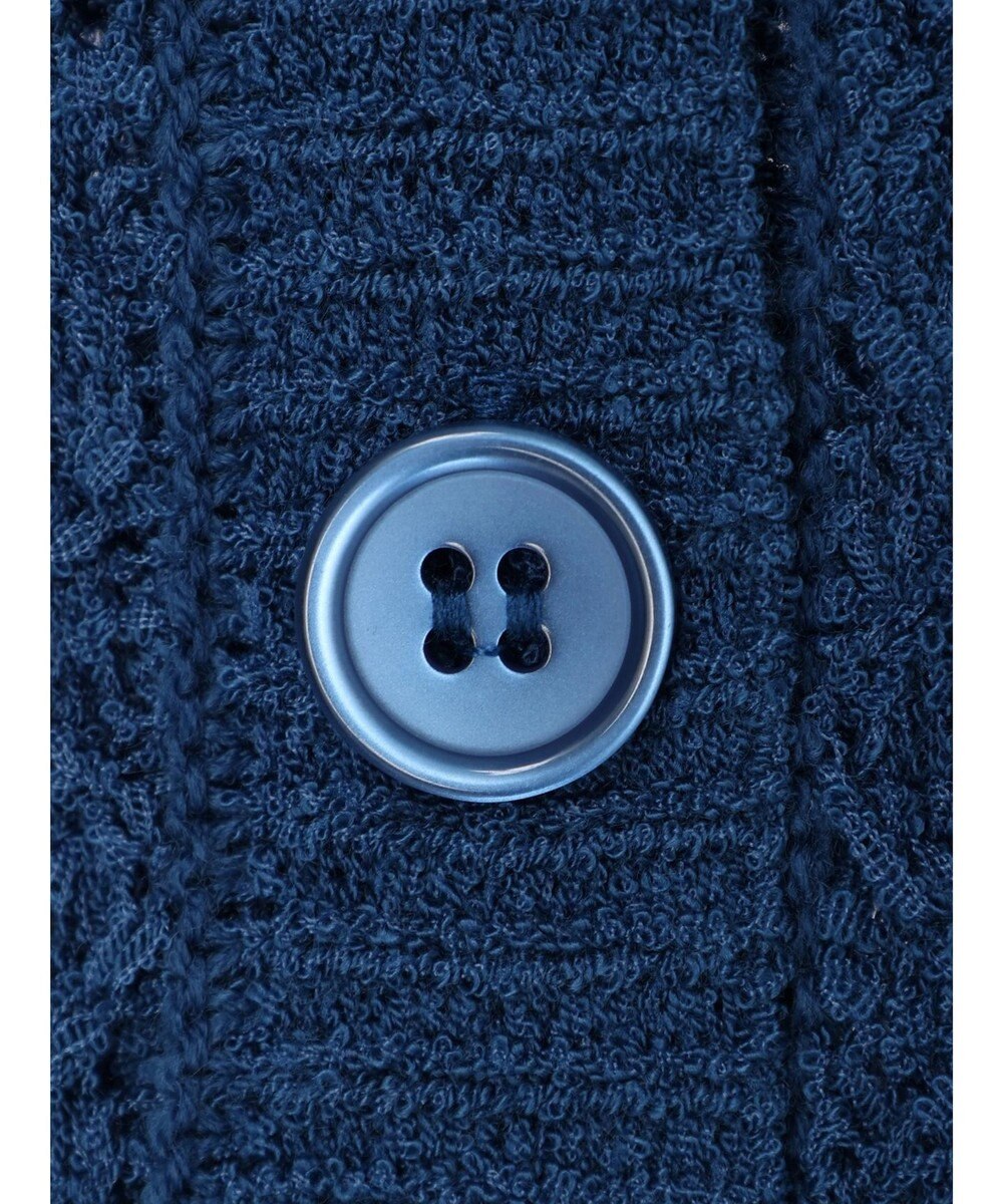 earth music&ecology 透かし編みテープヤーンカーディガン 