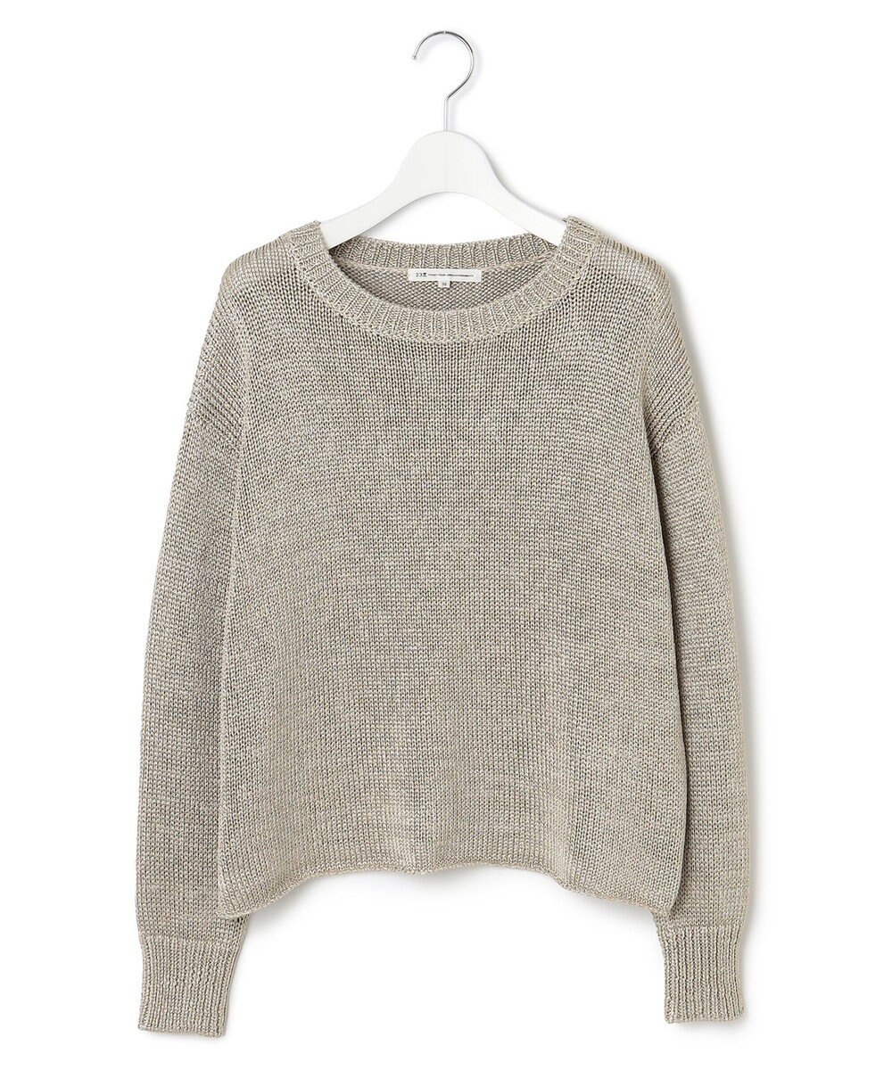 23区 S 【洗える】ブライトリリーヤーン クルーネック ニット 