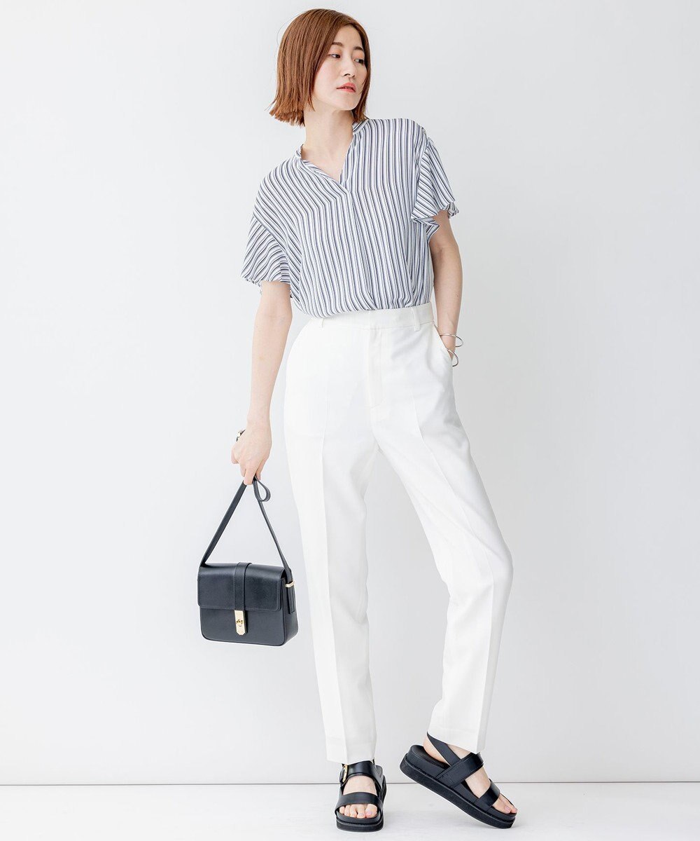 23区 【洗える】トロピカル2WAYストレッチ テーパード パンツ 