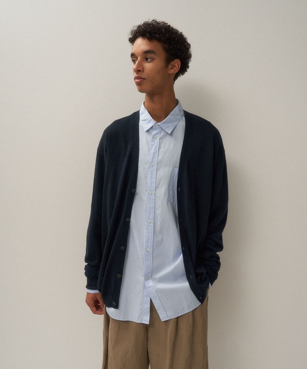 ATON NUBUCK SILK COTTON | オーバーサイズカーディガン - UNISEX 