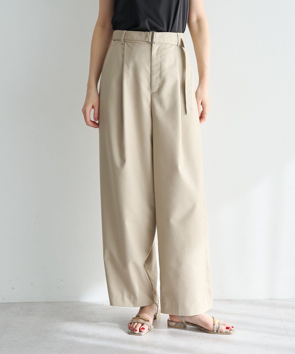 YECCA VECCA ベルト付きカーヴィーパンツ 