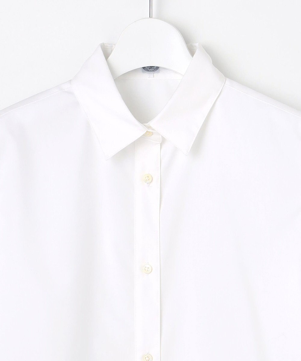 J.PRESS LADIES S 【洗える・抗菌防臭】100/2ホワイトブロード シャツカラー ブラウス 