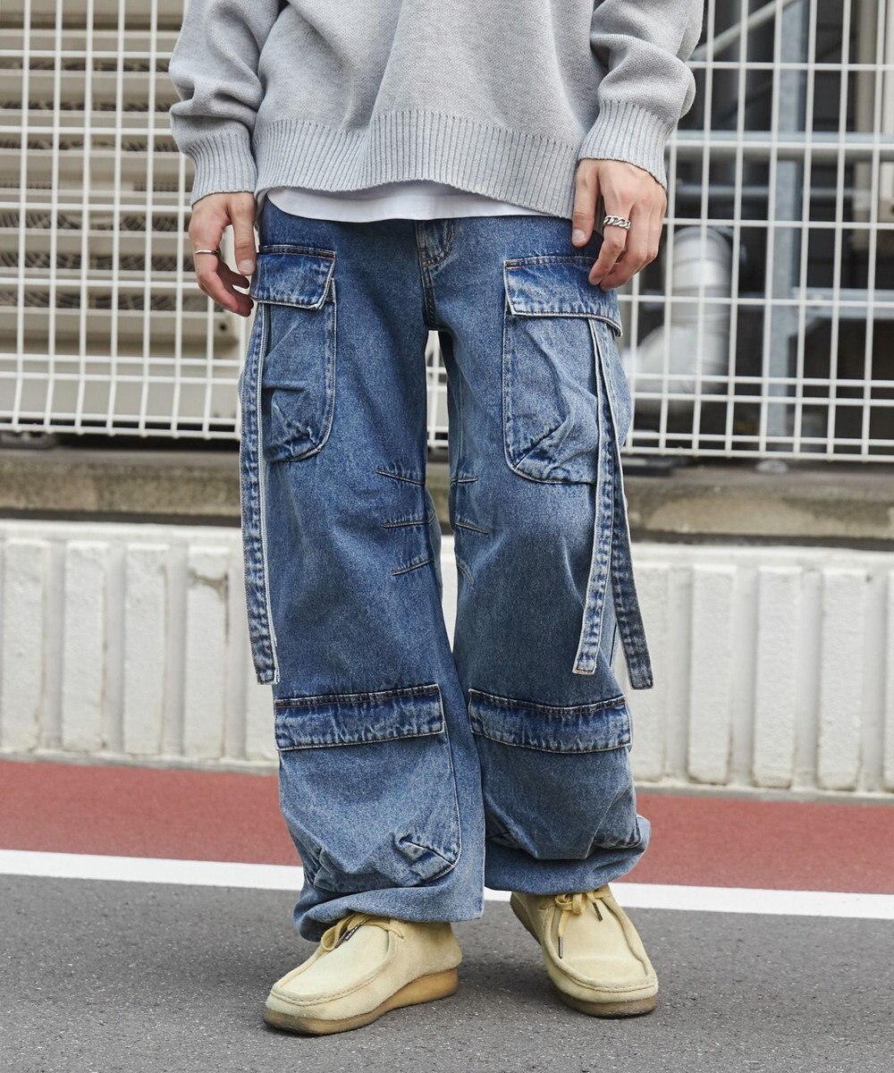 WEGO マルチポケットデニムパンツ 