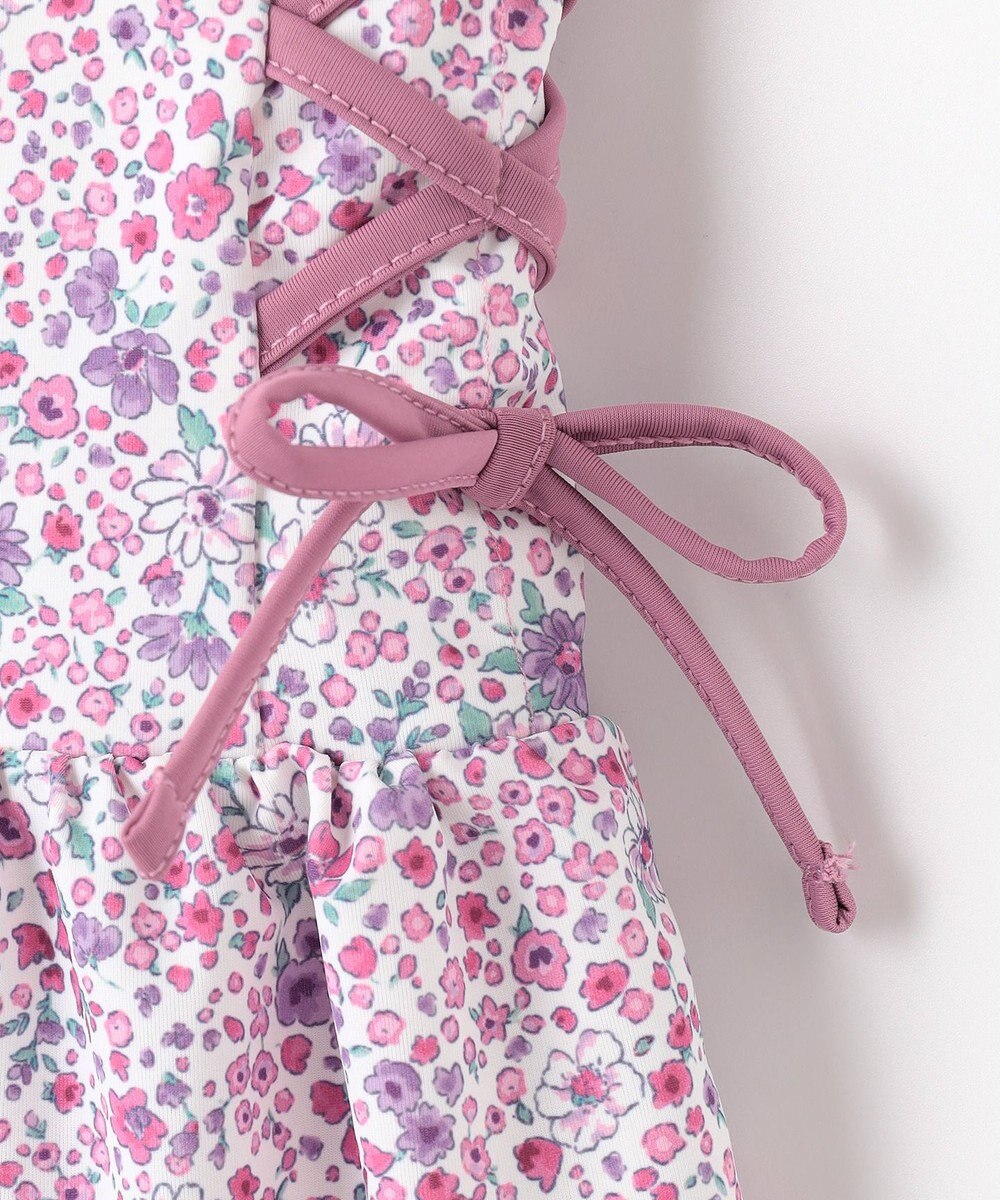 組曲 KIDS 【UVカット】【SS-Lサイズ】トロピカルフラワー スイムウェア(ワンピース) 