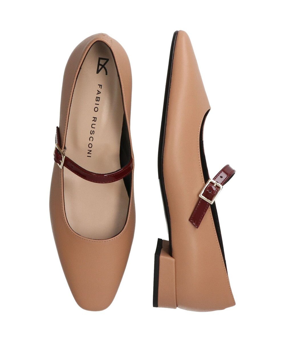 INTER-CHAUSSURES 【FABIO RUSCONI】スクエアトウワンストラップパンプス 