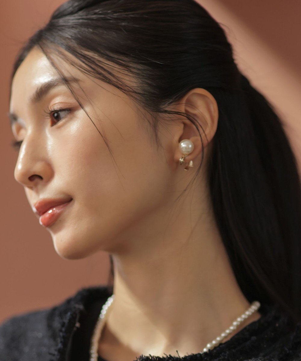 組曲 リボンパール2WAYイヤリング 