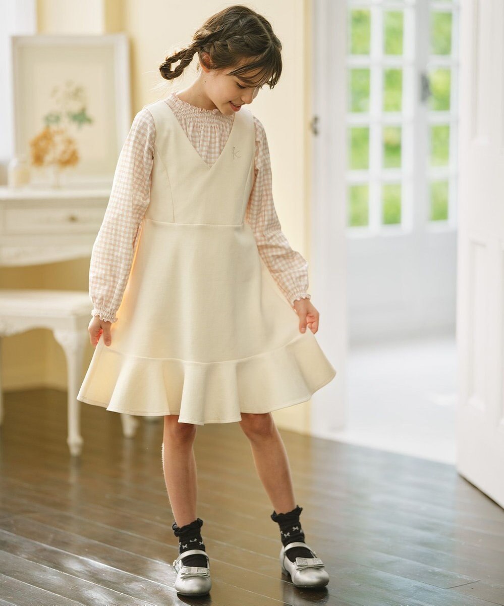 組曲 KIDS 【110-140㎝】ダンボールニット ジャンスカ 