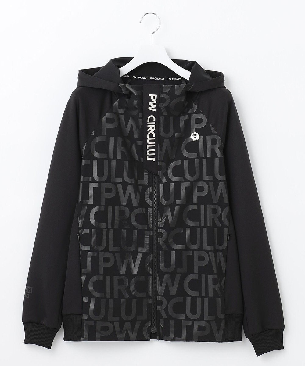 PW CIRCULUS 【MEN】【撥水/防風/ストレッチ】ロゴプリント ジップアップ フーデッド ブルゾン 