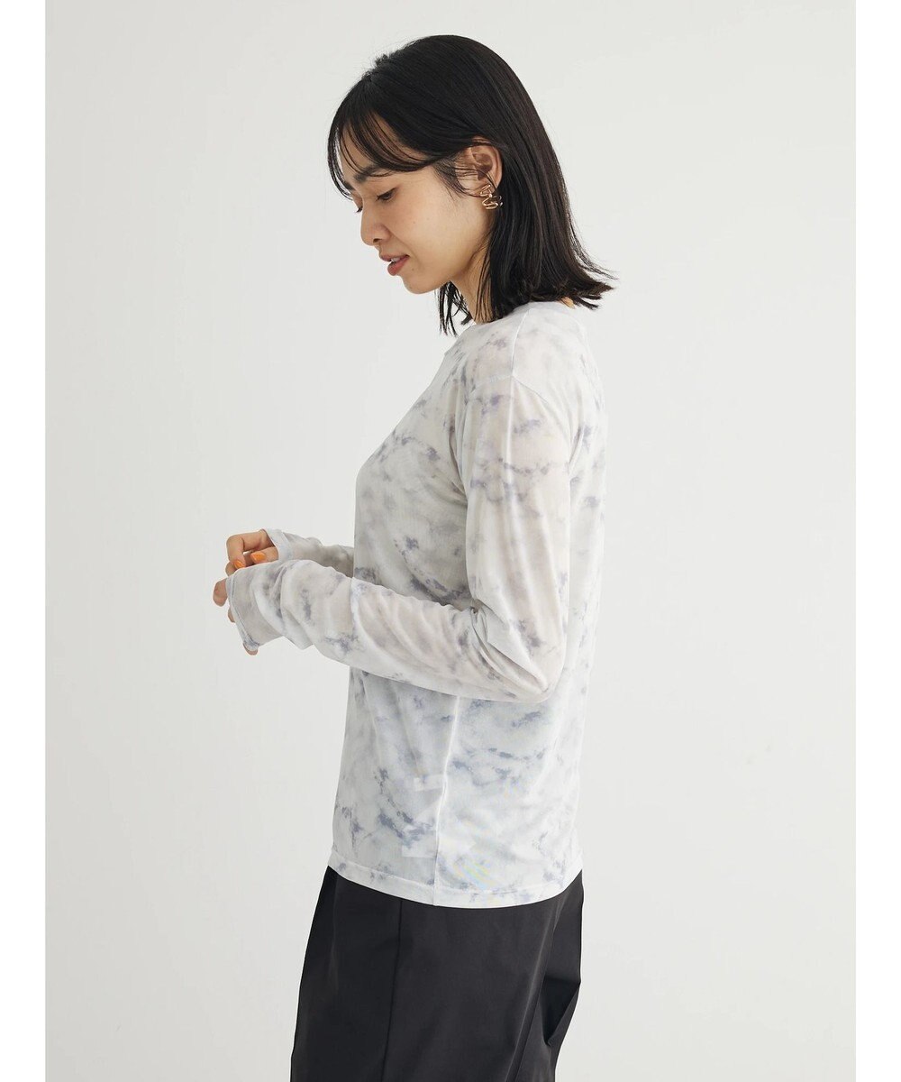 Green Parks クルーネックアソート柄シアープルオーバー 