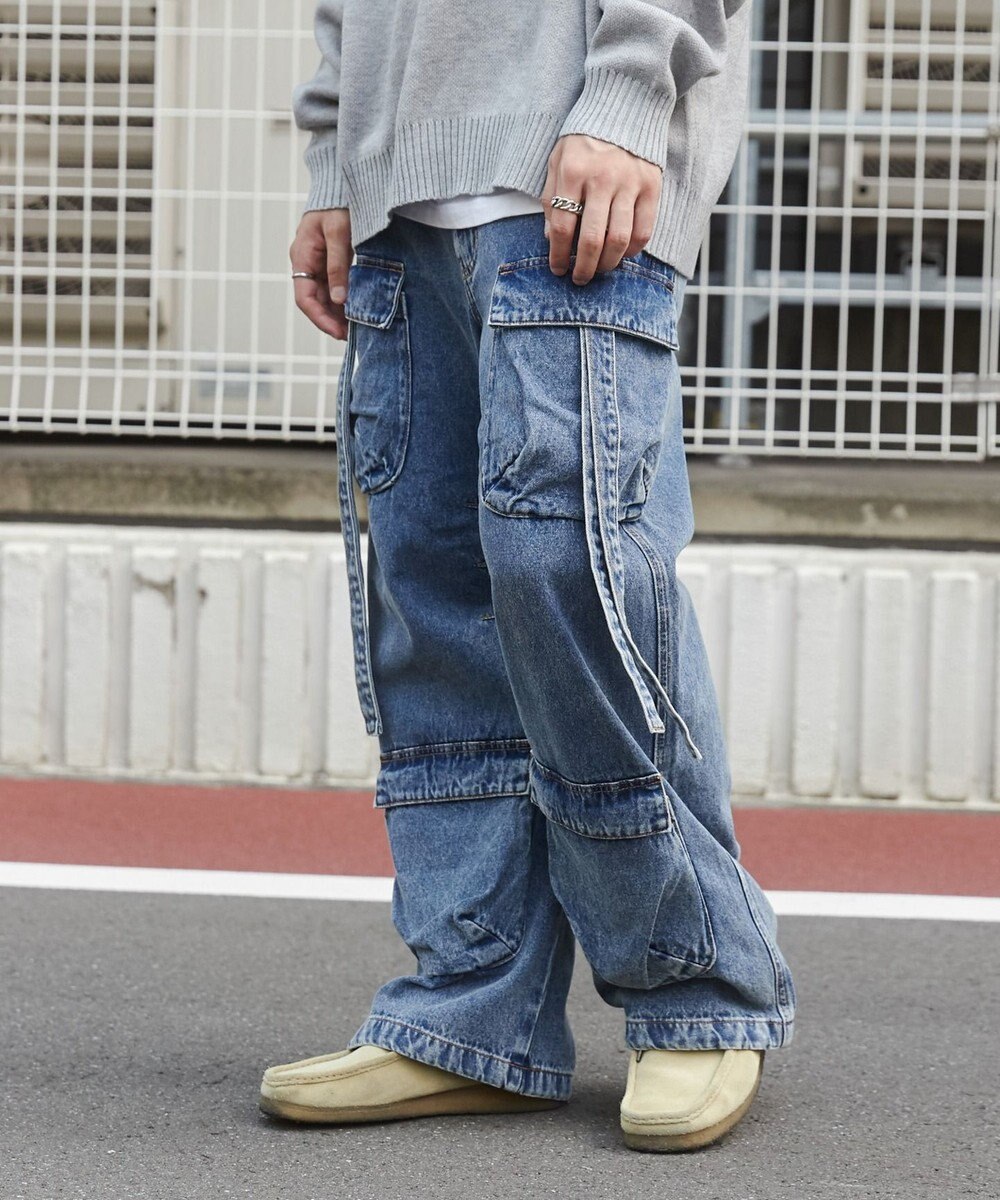 WEGO マルチポケットデニムパンツ 