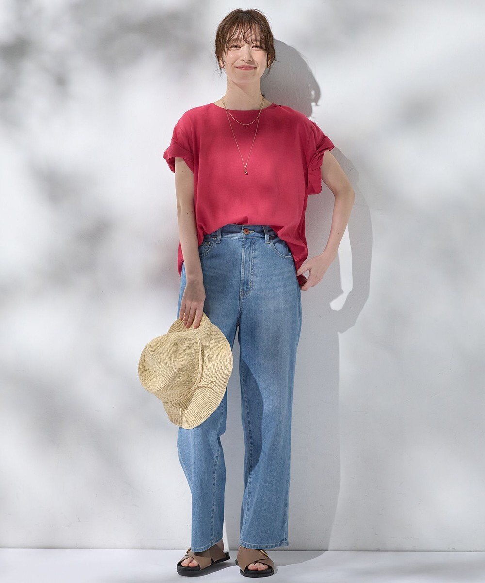 ANY 【手洗い可】ヨーロピアンリネンツイストスリーブブラウス 