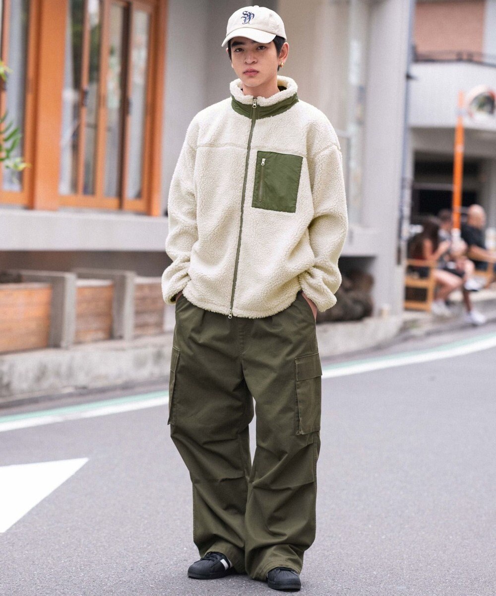 WEGO 【2025年秋冬新作アイテム/ユニセックス着用ITEM/SMLサイズ展開】ボアブルゾン 