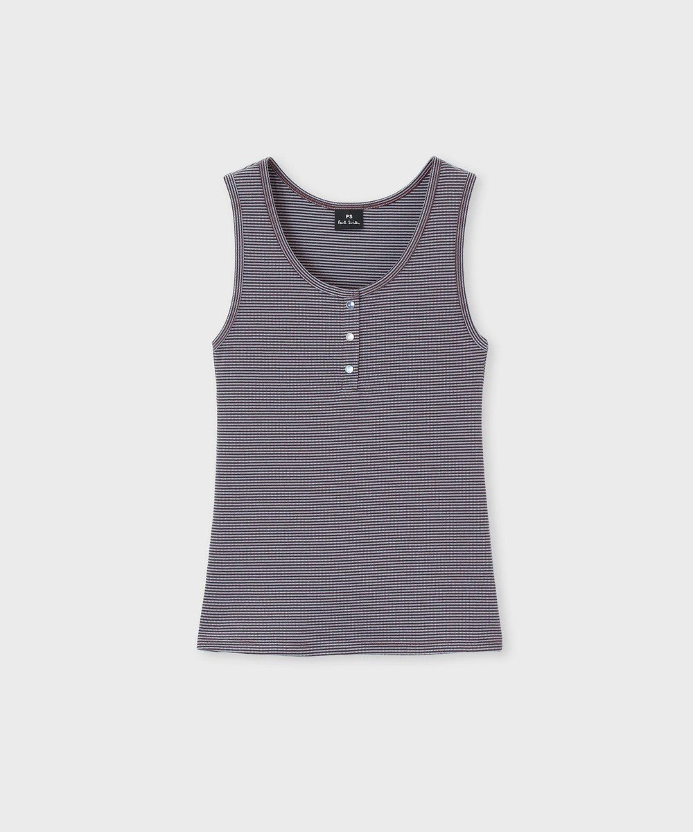 Paul Smith マルチカラーボタン ボーダー タンクトップ 