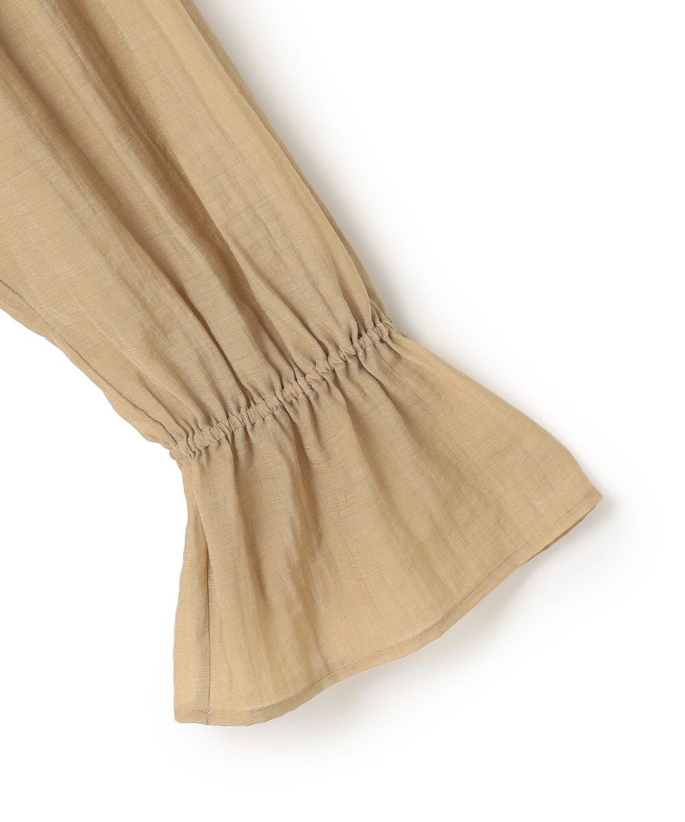 23区 【先行予約】リネンミックスシアースラブ ギャザーブラウス 