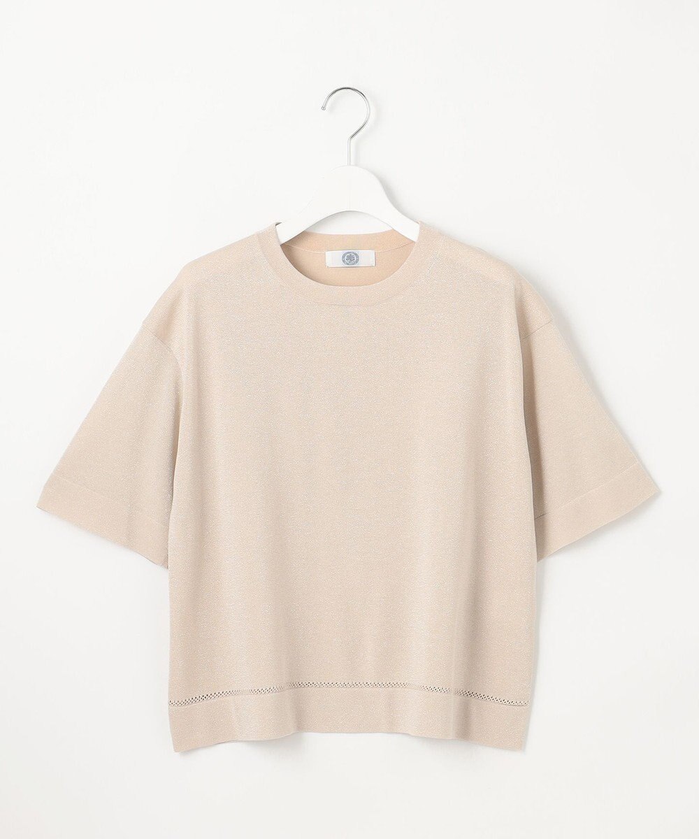 J.PRESS LADIES L 【洗える・抗菌防臭】LUREX ラメ ニットT 