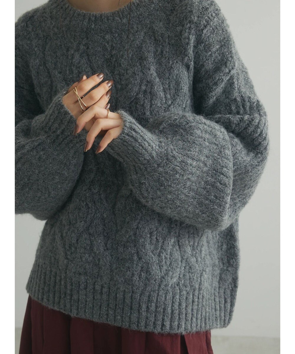 Green Parks armonia. ケーブルニットプルオーバー 