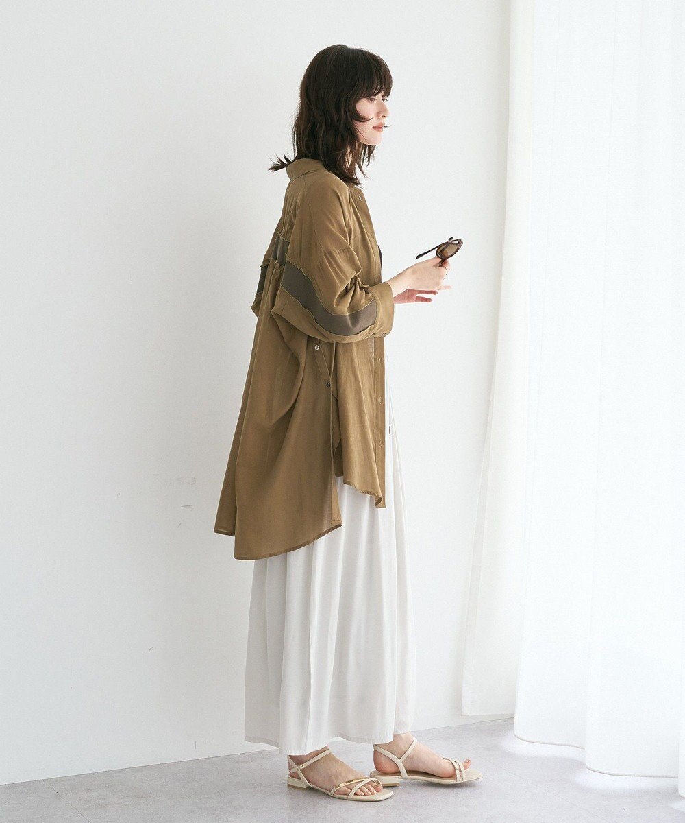 YECCA VECCA 【セットアップ可能】シルキータックワイドパンツ 