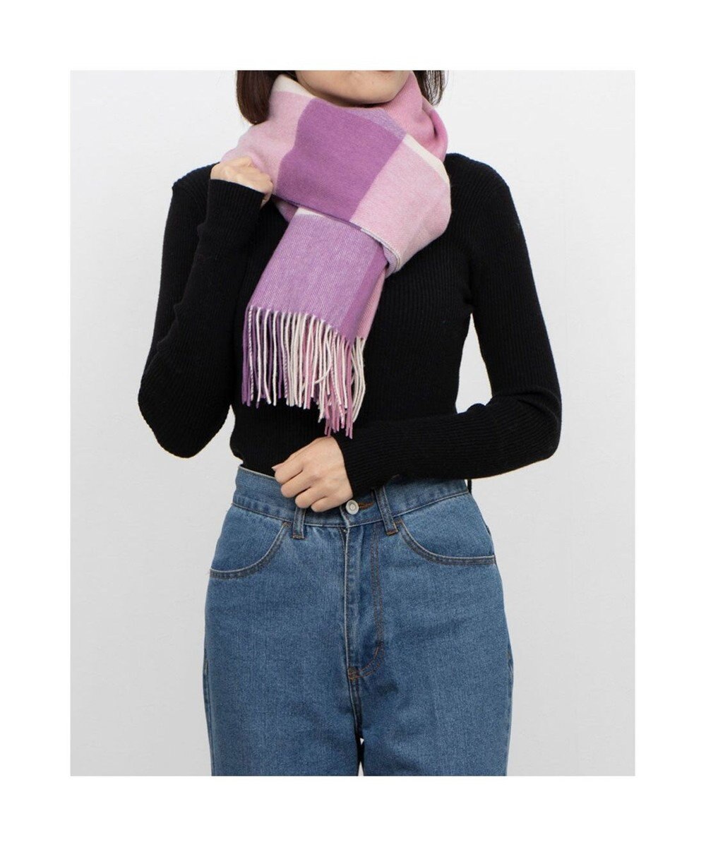 UNBILLION カシュネ cache nez / ウールチェックストール 