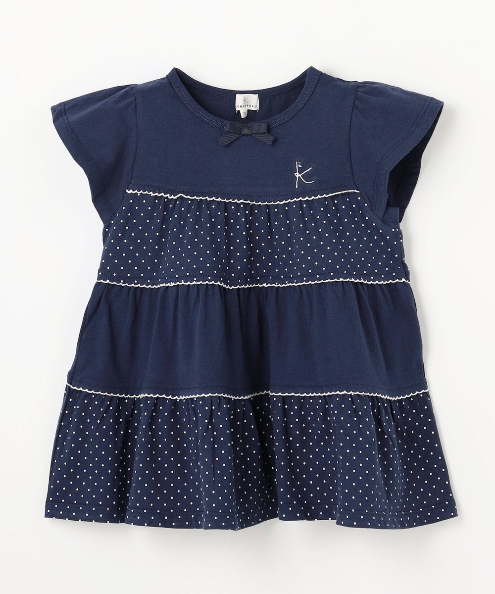 組曲 KIDS 【110-140㎝】 ドットティアードチュニック 