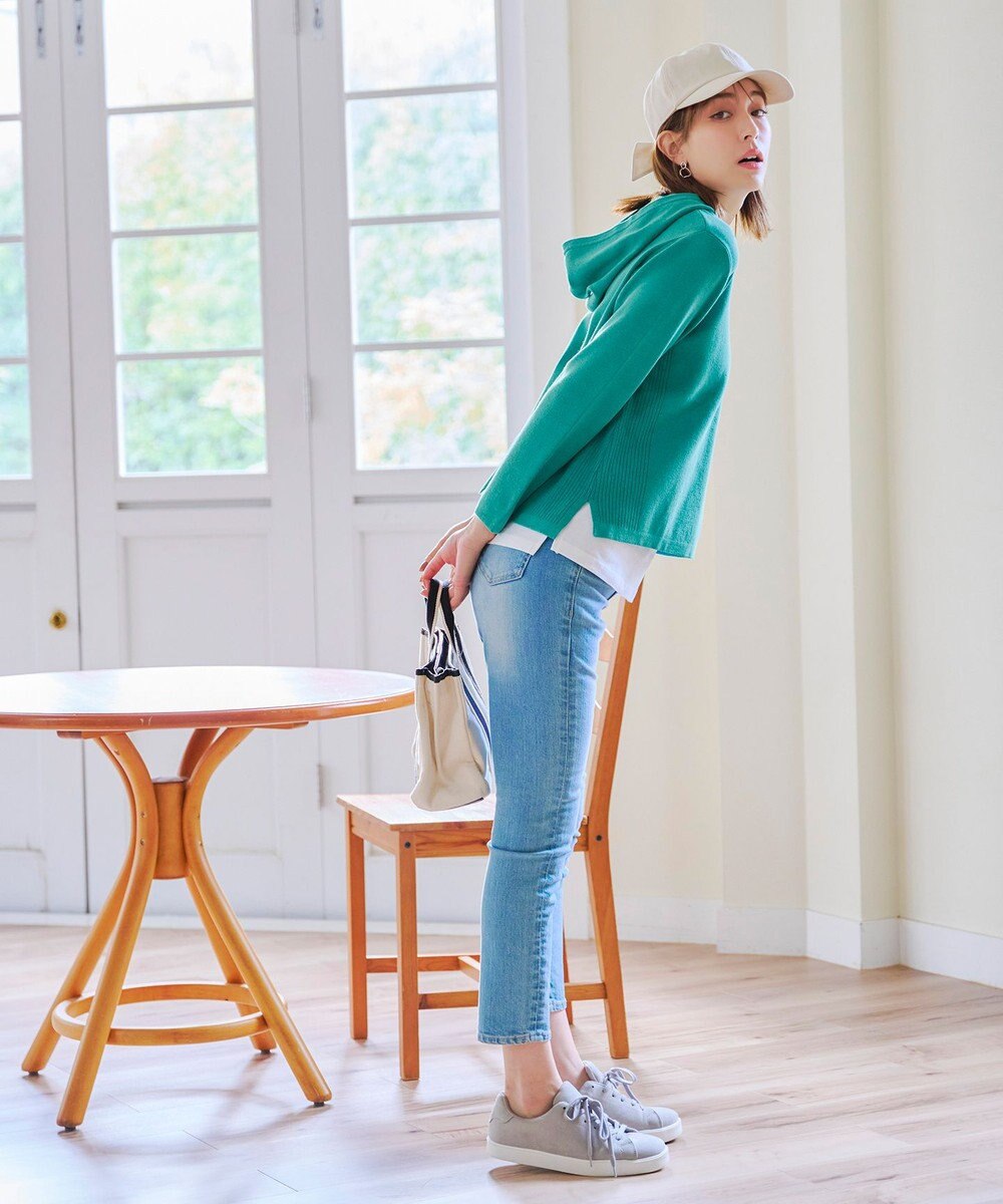 Tiaclasse 【洗える】サマーニットフードパーカートップス 